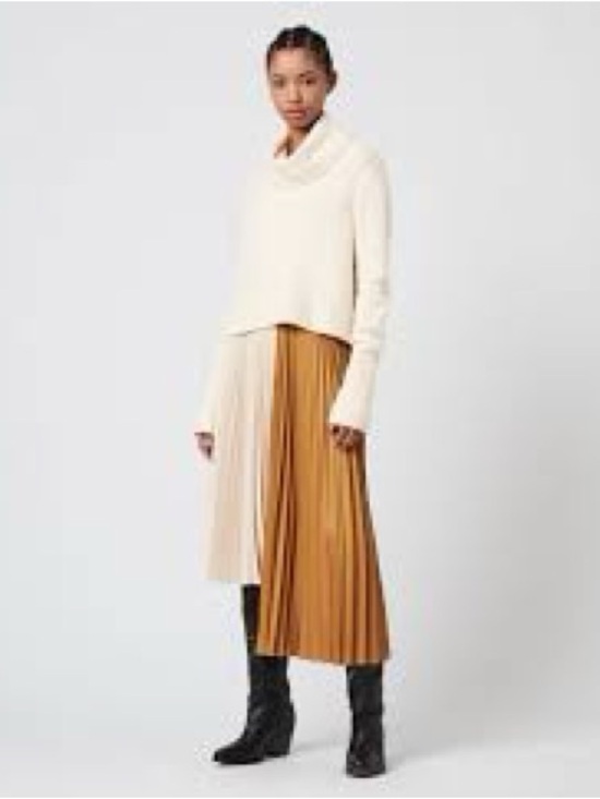 All Saints Dresses & Skirts - AllSaints Cream Cowl Neck Sweater and Slip Dress-Medium